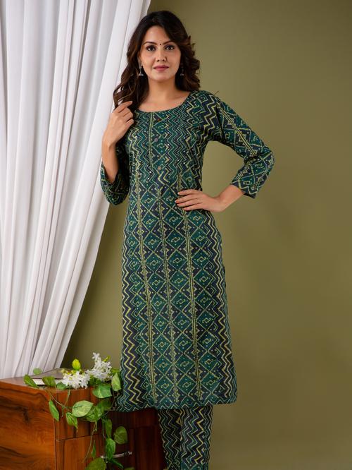 cottan kurti with pant - 17885987 - Very Small Image - 1