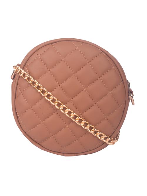 tan leatherette (pu) sling bag - 17886077 - Very Small Image - 1