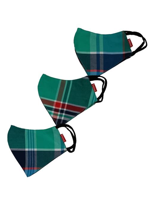 set of 3 multi color checkered men mask - 17886830 - Very Small Image - 1
