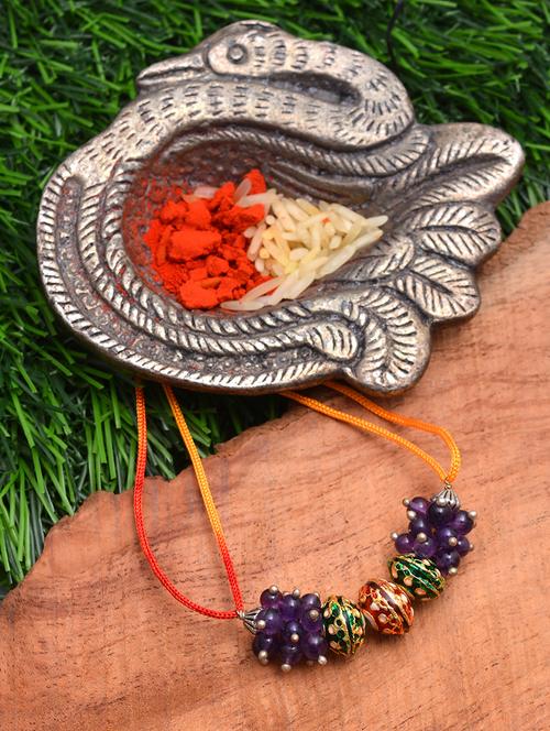 multi colored null rakhi set - 17887218 - Very Small Image - 1