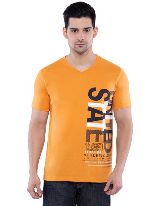 orange printed t-shirt - 17887239 - Very Small Image - 1