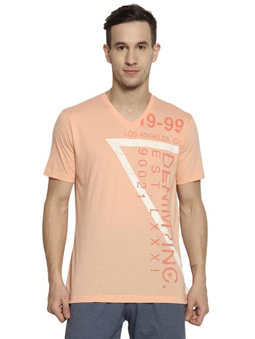peach printed t-shirt - 17887242 - Very Small Image - 1