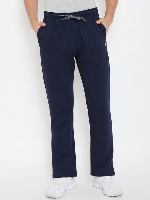 navy blue solid full length track pant - 17887332 - Very Small Image - 1