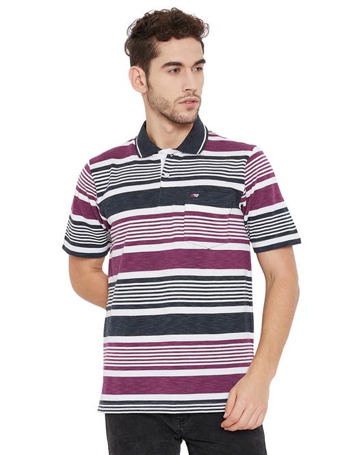 multi colored striped polo t-shirt - 17887394 - Very Small Image - 1