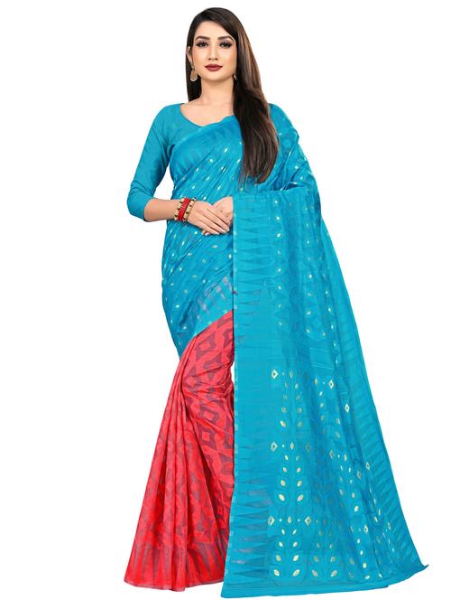 women's solid light blue colored saree - 17887490 - Very Small Image - 1