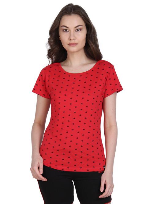 round neck printed tee - 17887661 - Very Small Image - 1