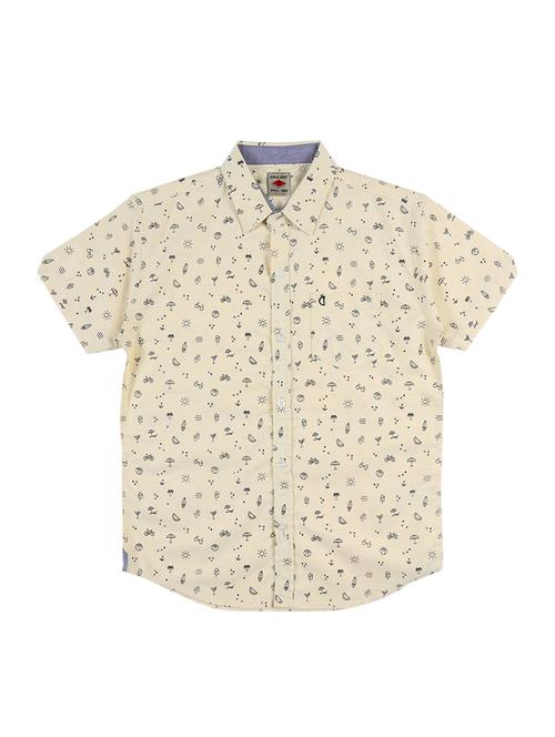 beige printed shirt - 17887862 - Very Small Image - 1