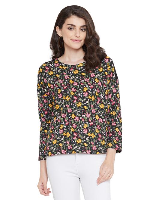 round neck floral top - 17887895 - Very Small Image - 1