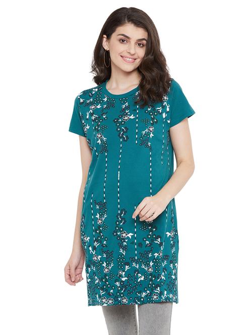 round neck printed long tee - 17887900 - Very Small Image - 1