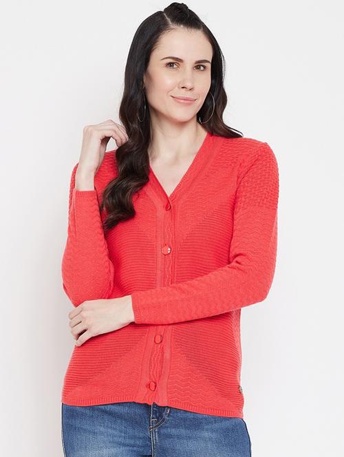 v-neck woolen cardigan - 17887924 - Very Small Image - 1