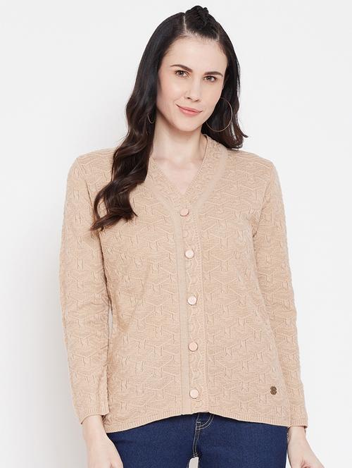 v-neck wool cardigan - 17887928 - Very Small Image - 1
