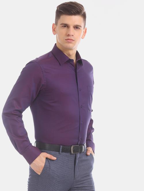 purple self design formal shirt - 17888149 - Very Small Image - 1