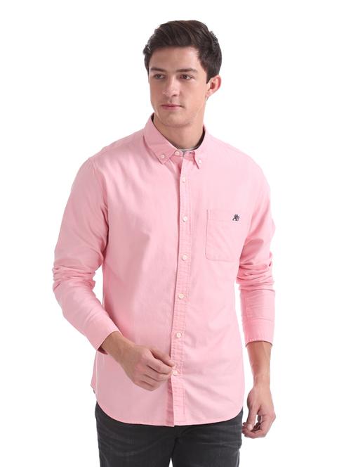 pink solid casual shirt - 17888509 - Very Small Image - 1