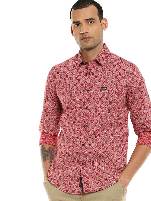 red printed casual shirt - 17888735 - Very Small Image - 1