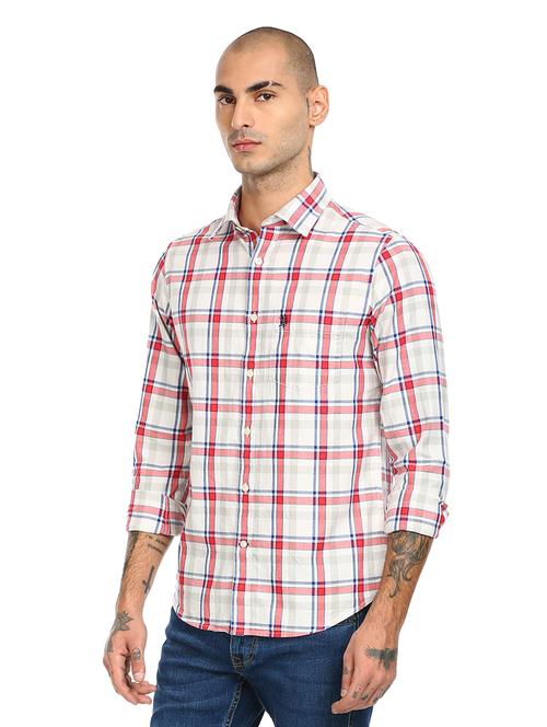 white checkered casual shirt - 17888924 - Very Small Image - 1