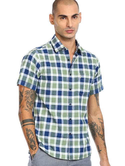 green checkered casual shirt - 17888935 - Very Small Image - 1