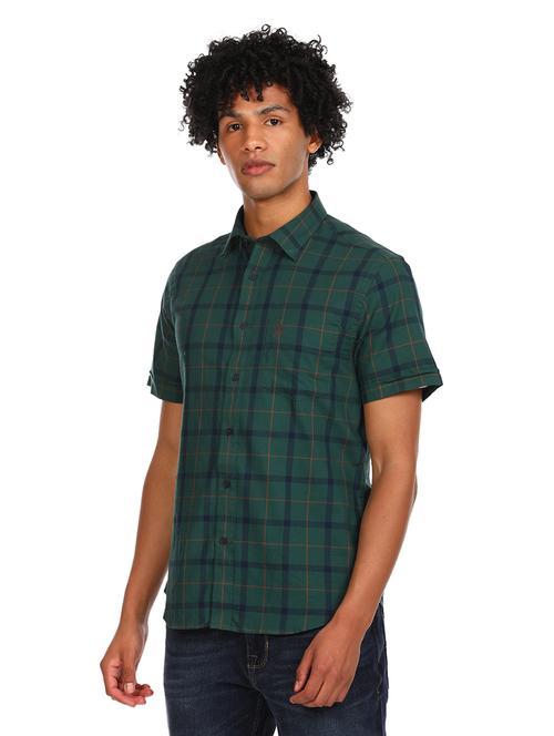 green checkered casual shirt - 17888939 - Very Small Image - 1