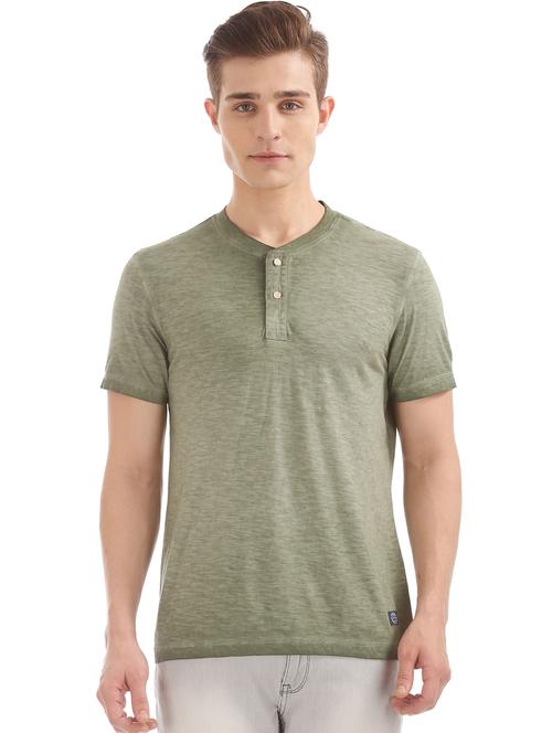 olive green washed t-shirt - 17889306 - Very Small Image - 1