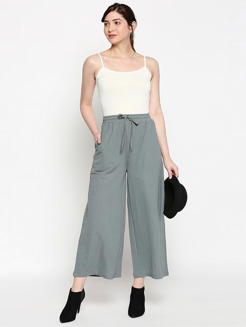 cami neck solid top & palazzo set - 17889684 - Very Small Image - 1