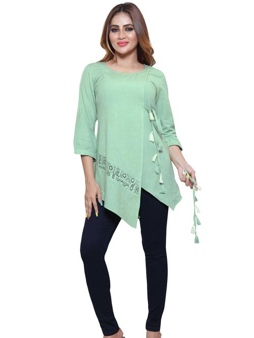 sea green asymmetric tunic - 17889736 - Very Small Image - 1