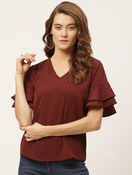 bell sleeves solid top - 17889848 - Very Small Image - 1