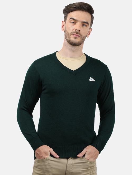 green solid wool pullover - 17889931 - Very Small Image - 1