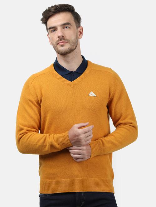 orange solid wool pullover - 17889946 - Very Small Image - 1