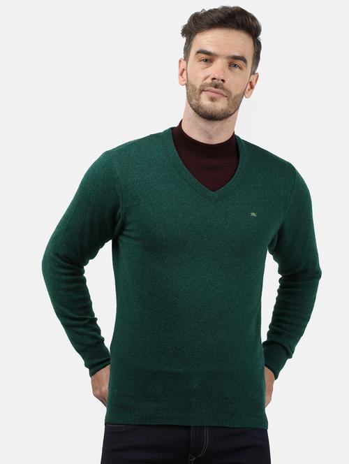 green solid wool pullover - 17889996 - Very Small Image - 1