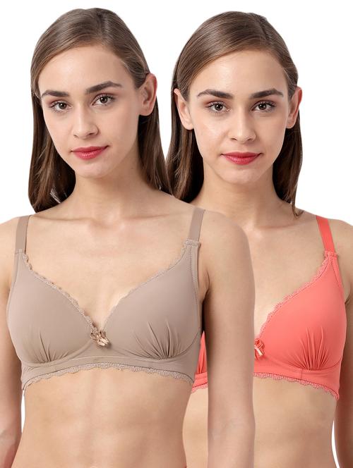 set of 2 solid plunge bra - 17890353 - Very Small Image - 1