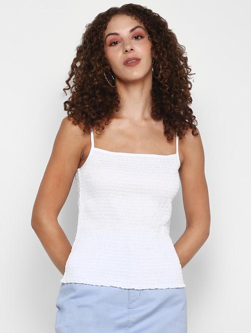 cami neck smocked top - 17892040 - Very Small Image - 1