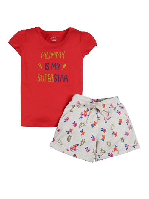 typography printd shorts set - 17892082 - Very Small Image - 1