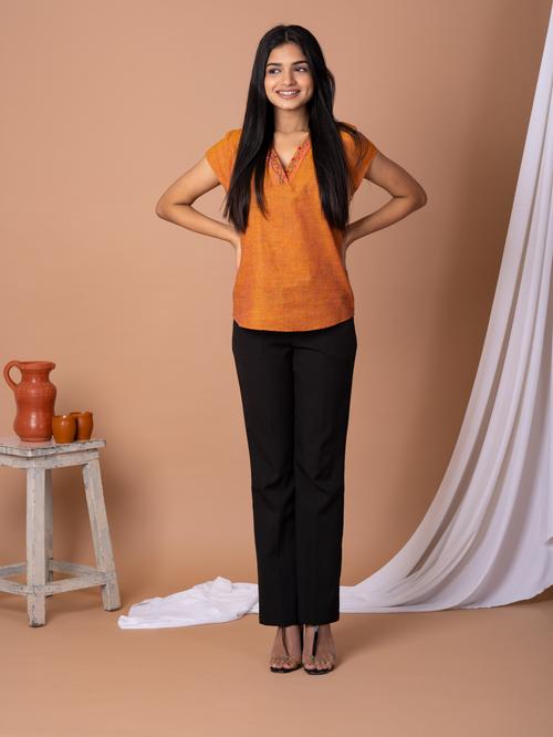 embroidered top for casual wear - 17892159 - Very Small Image - 1