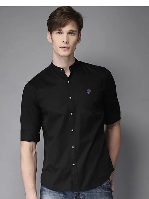black cotton casual shirt - 17892330 - Very Small Image - 1