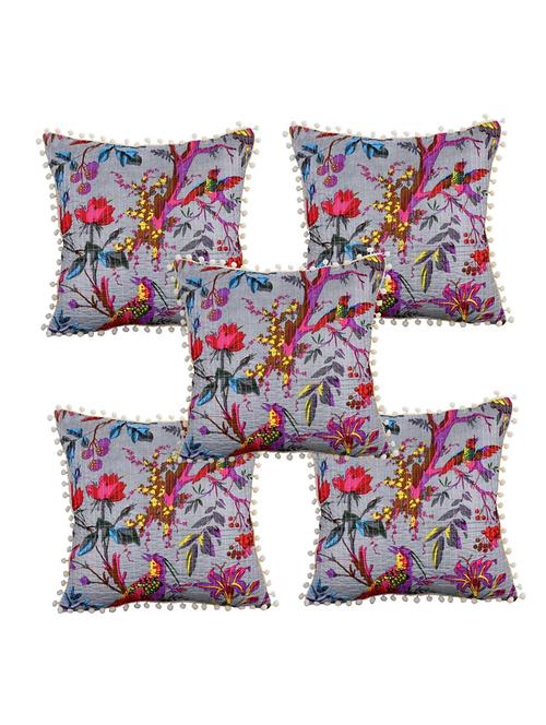 indhome life reversible premium cotton cushion covers- 'japuri printed' , traditional katha work embroider collection - 17892838 - Very Small Image - 1