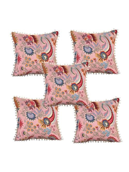 indhome life reversible premium cotton cushion covers- 'japuri printed' , traditional katha work embroider collection - 17892841 - Very Small Image - 1