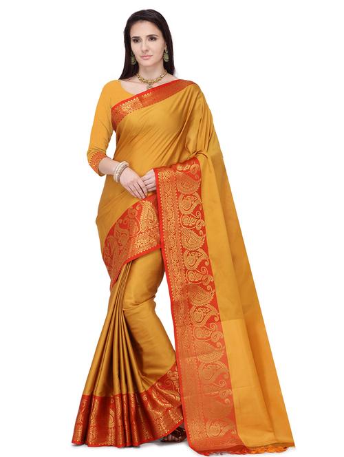 jacquard banarasi saree with blouse - 17893529 - Very Small Image - 1