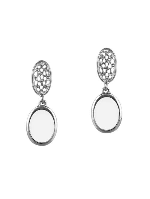 silver metal drop earring - 17893918 - Very Small Image - 1