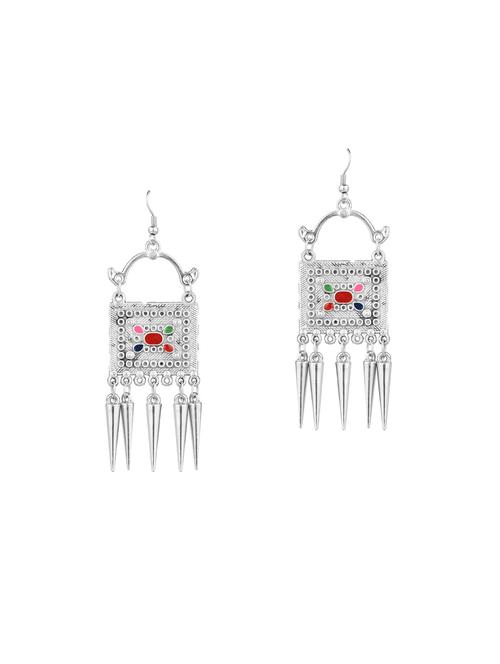 antique bohemian oxidised drop earrings set - 17893992 - Very Small Image - 1