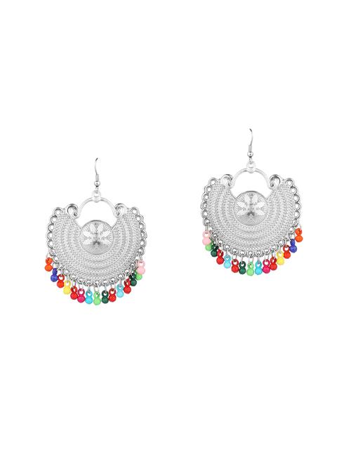 antique bohemian oxidized drop earrings set - 17893994 - Very Small Image - 1