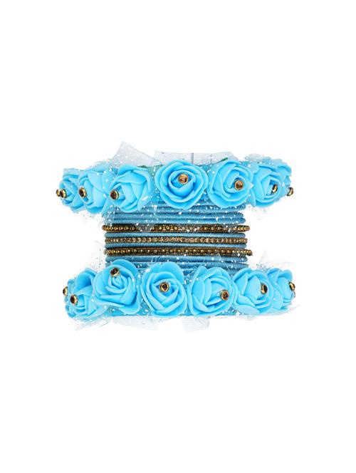 silk thread floral bangles set (30 pc) - 17894062 - Very Small Image - 1