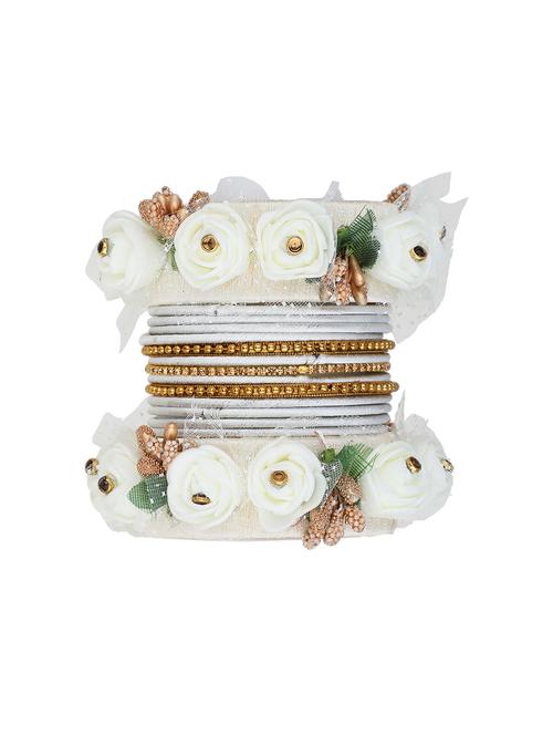 silk thread floral bangles set (30 pc) - 17894068 - Very Small Image - 1
