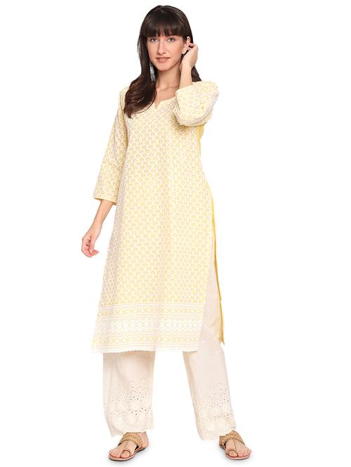 chikankari straight kurta - 17894229 - Very Small Image - 1