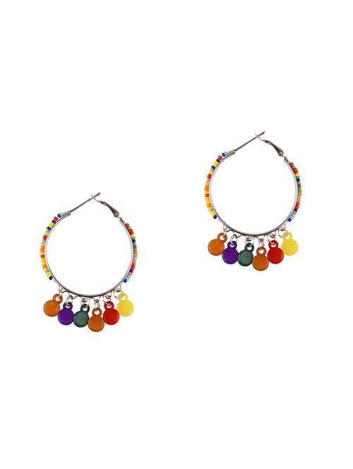 silver metal hoop earring - 17894955 - Very Small Image - 1