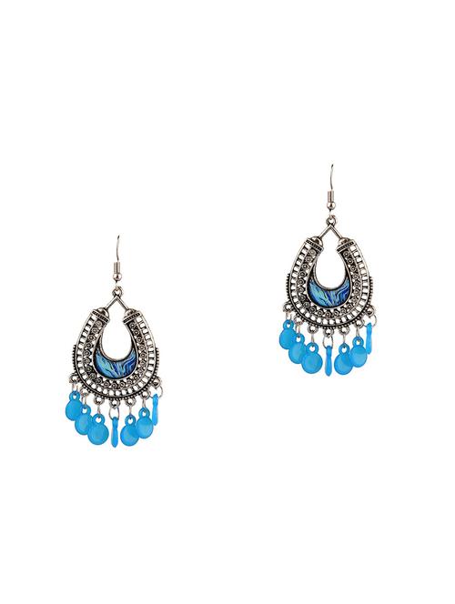 silver metal drop earring - 17894961 - Very Small Image - 1