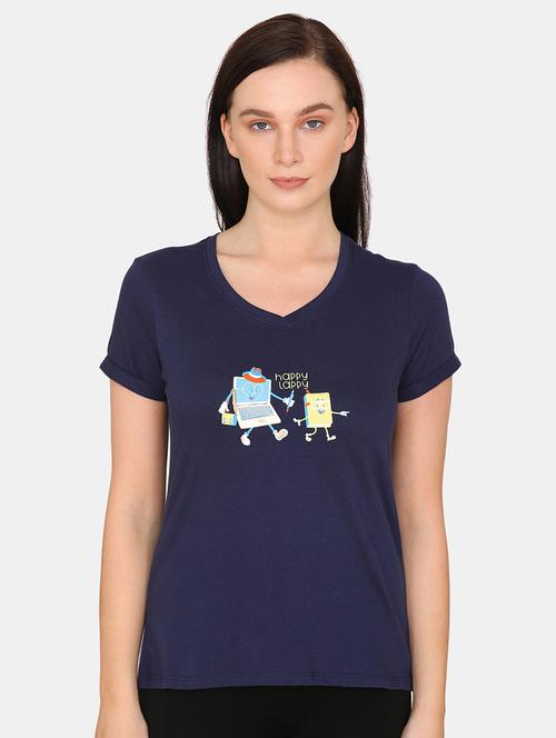 v-neck grapihc tee - 17895575 - Very Small Image - 1