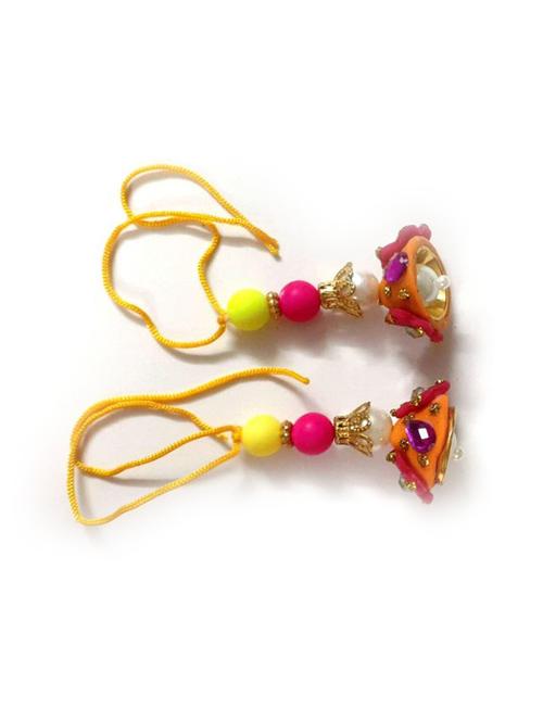floral bead work chuda thread rakhi - 17895601 - Very Small Image - 1