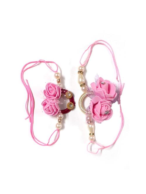 floral bead work chuda thread rakhi - 17895631 - Very Small Image - 1
