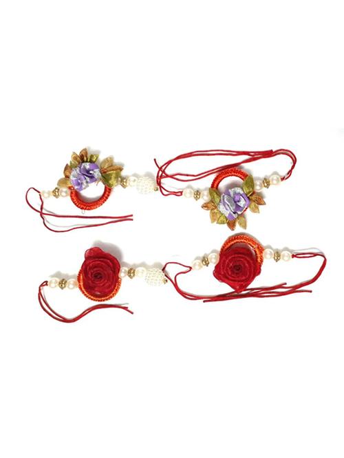 pack of 4 handcrafted thread rakhi - 17895644 - Very Small Image - 1
