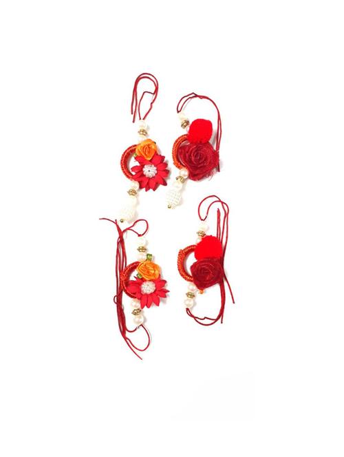 pack of 4 handcrafted thread rakhi - 17895648 - Very Small Image - 1