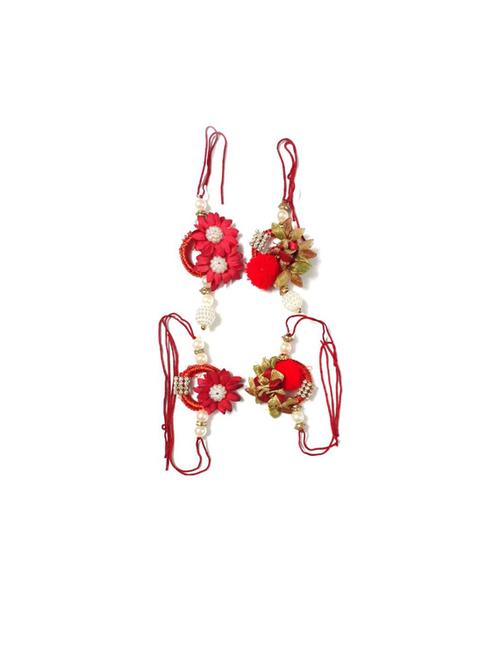 pack of 4 handcrafted thread rakhi - 17895650 - Very Small Image - 1
